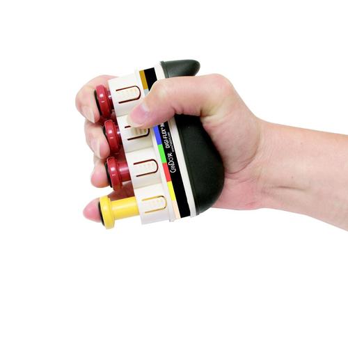 Exerciseur de mains Digi-Flex® Multi™ – Pack clinique- 5 cadres, 20 boutons (4 de chaque de jaune à noir), 1019816, Handtrainer