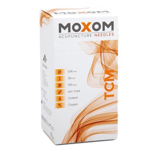 Aiguilles d’acupuncture MOXOM TCM 100 unités (avec revêtement de silicone) 0,16 x 30 mm, 1022096, Aiguilles d’acupuncture MOXOM