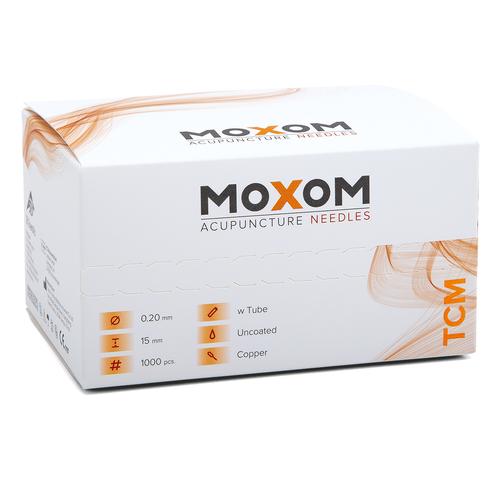Aiguilles d’acupuncture MOXOM TCM 1000 unités (sans revêtement de silicone) 0,20 x 15 mm, 1022106, Uncoated Acupuncture Needles