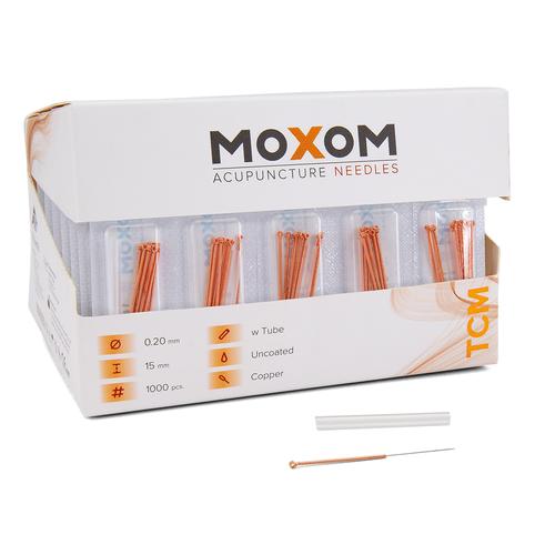 Aiguilles d’acupuncture MOXOM TCM 1000 unités (sans revêtement de silicone) 0,20 x 15 mm, 1022106, Aiguilles d’acupuncture MOXOM