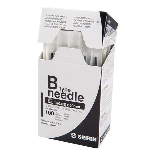SEIRIN  ® type B – 0,35 x 50mm, noir, 100 aiguilles par boîte., 1017654 [S-B3550], Aiguilles d’acupuncture SEIRIN