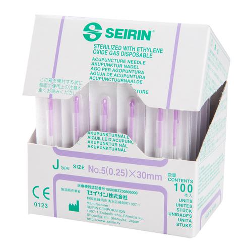 SEIRIN ® type J – incomparablement douces; Diamétre 0,25 mm Longuer 30 mm, Couleur violet, 1002423 [S-J2530], Aiguilles d’acupuncture SEIRIN