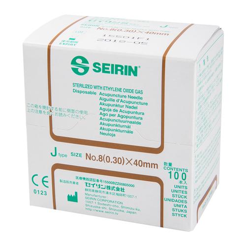 SEIRIN ® type J – incomparablement douces; Diamétre 0,30 mm Longuer 40 mm, Couleur brun, 1002427 [S-J3040], Aiguilles d’acupuncture SEIRIN