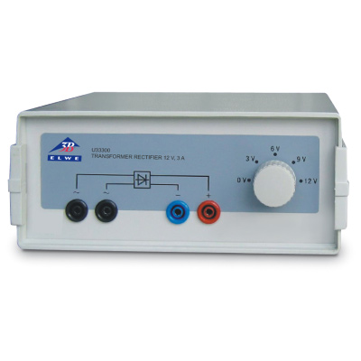Transformateur avec redresseur 3/ 6/ 9/ 12 V, 3 A (230 V, 50/60 Hz), 1003316 [U33300-230], Expériences avancées