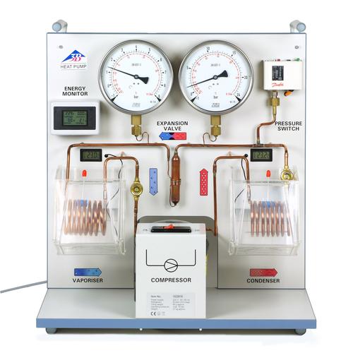 Expérience: Pompe a chaleur (PAC), Equipment de base (230 V, 50/60 Hz), 8000599 [UE2060300-230], Cycles