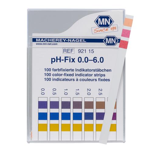 Languettes de test - indicatrices, pH 0-6, 1003795 [W11724], Mesure du pH