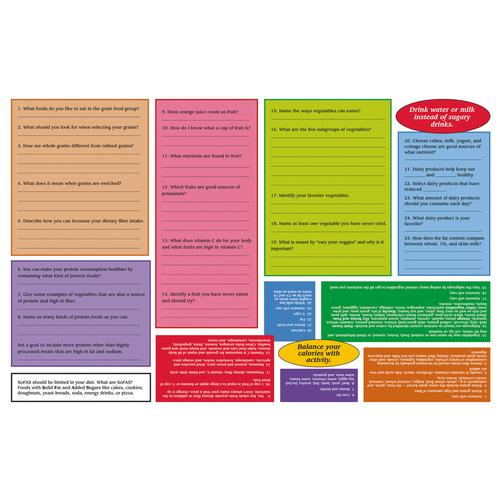 Bloc de feuillets/sets de table MyPlate, 1018322 [W44791TPP], Education alimentaire et nutritionnelle