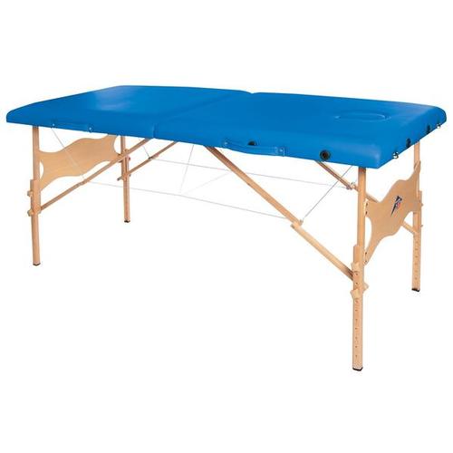 Table de massage Physio en bois avec têtière, sellerie 5 cm - bleu marine, 1013724 [W60601B], Tables de massage