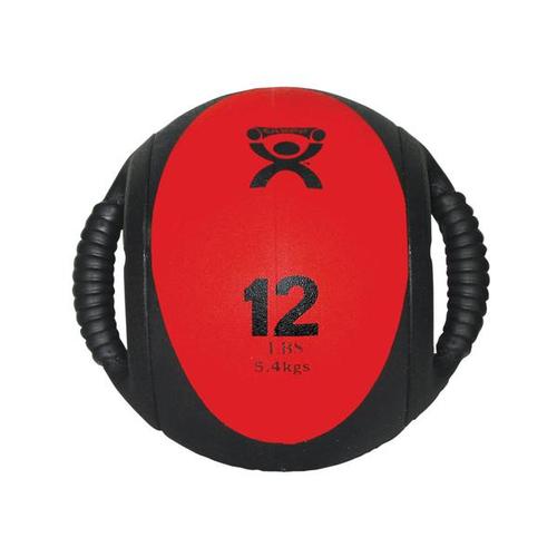 Médecine-ball CanDo® poignée double - rouge 5,5 kg | Alternative aux haltères, 1015467 [W67562], Ballons d'exercices