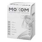 MOXOM Steel - manche spirale acier - non enrobé, 1022120, Uncoated Acupuncture Needles